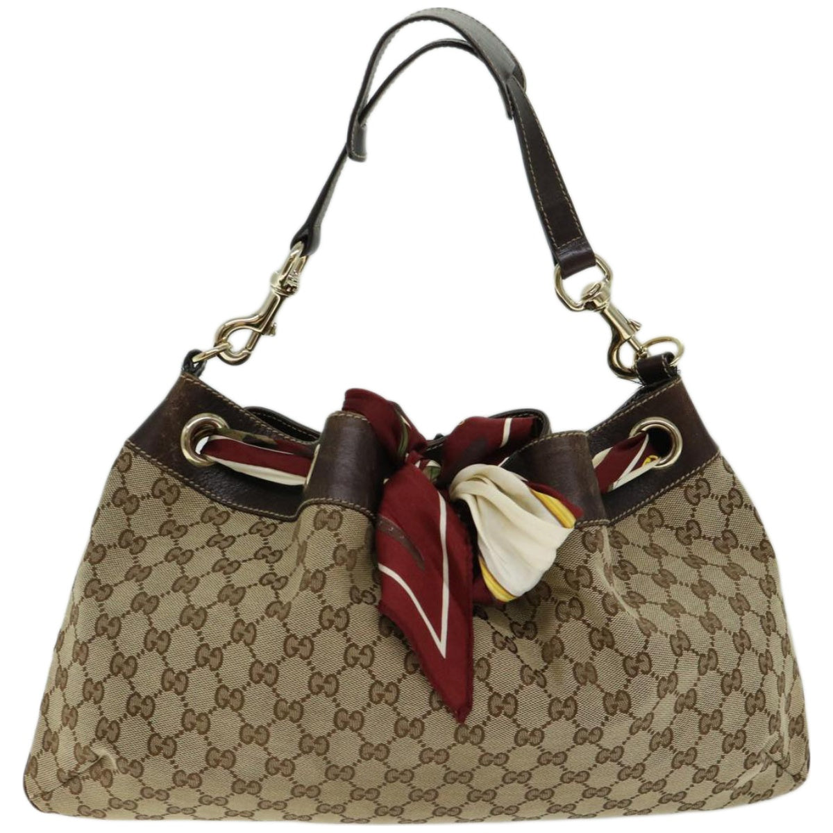 GUCCI GG Canvas Shoulder Bag Beige Auth ac2691 - 0