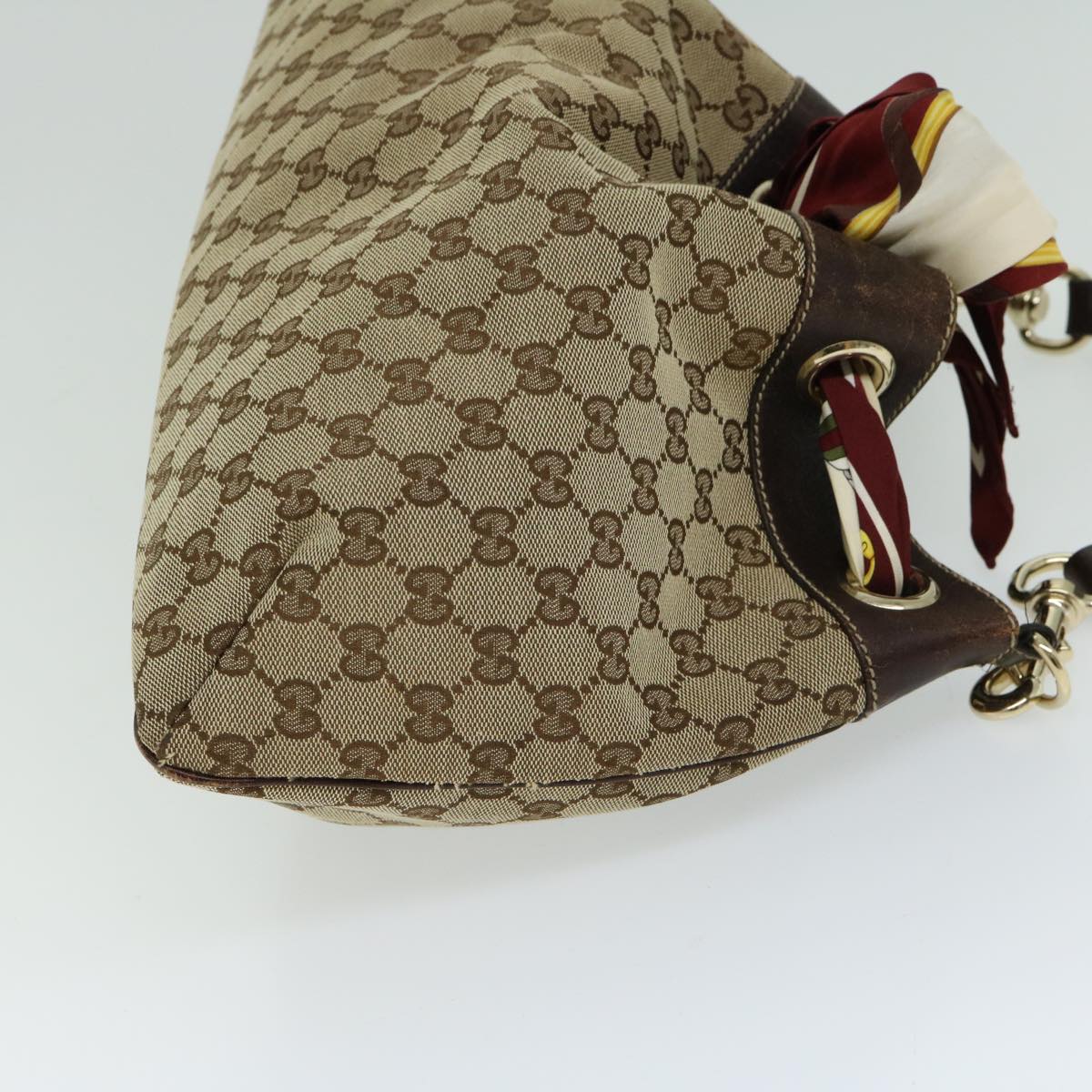 GUCCI GG Canvas Shoulder Bag Beige Auth ac2691