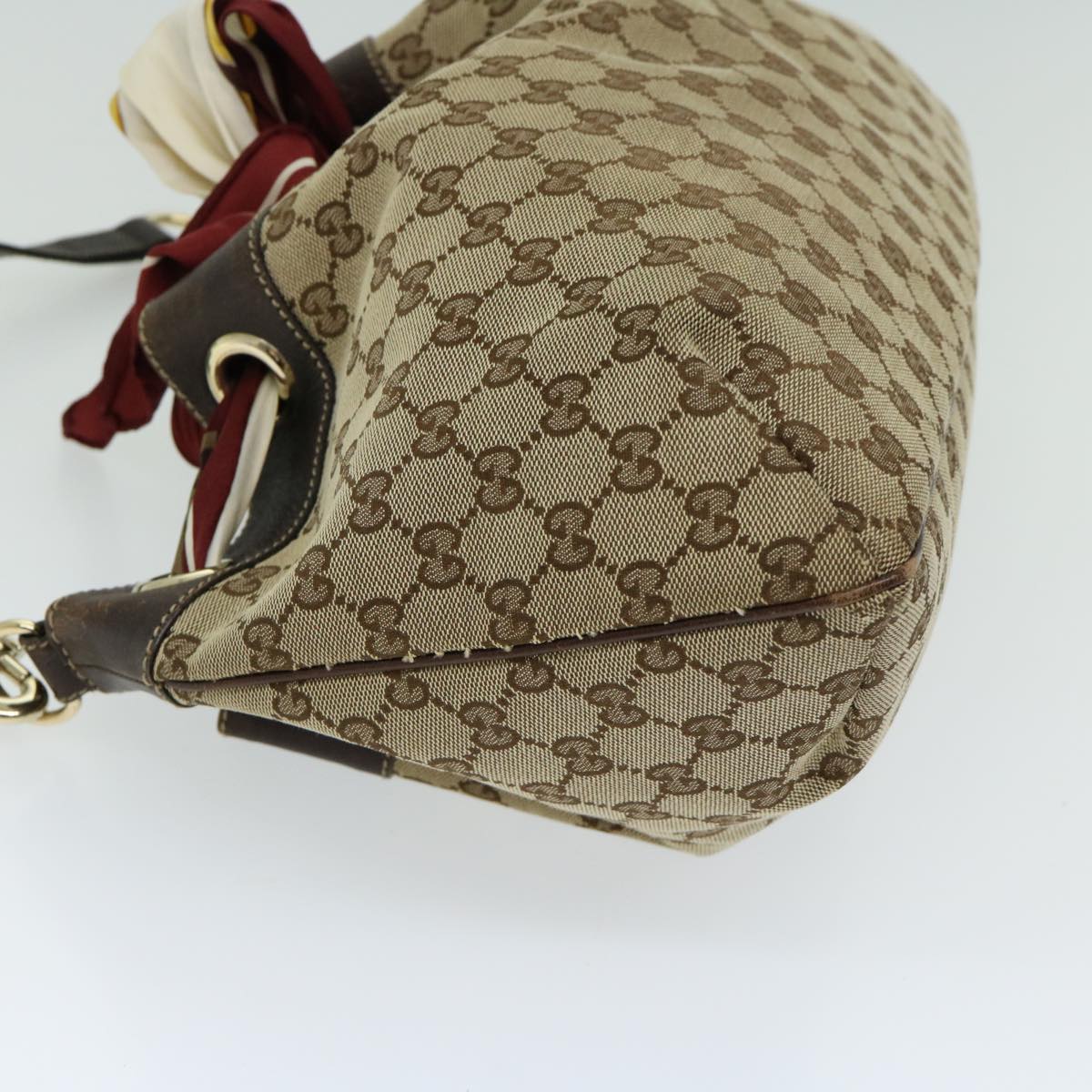 GUCCI GG Canvas Shoulder Bag Beige Auth ac2691