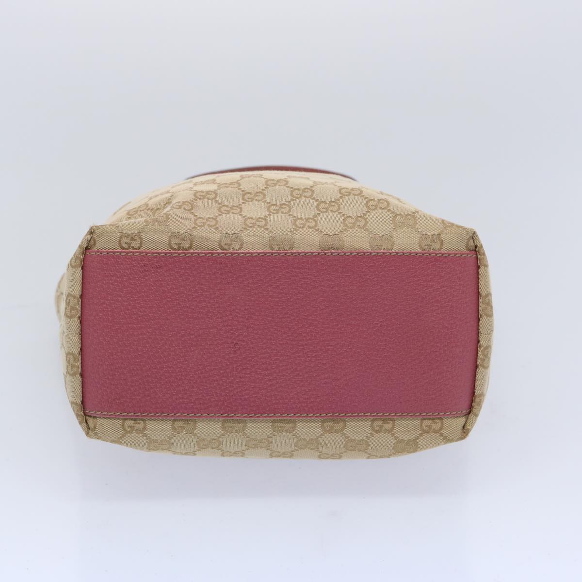 GUCCI GG Canvas Shoulder Bag Beige Pink Auth ac2692