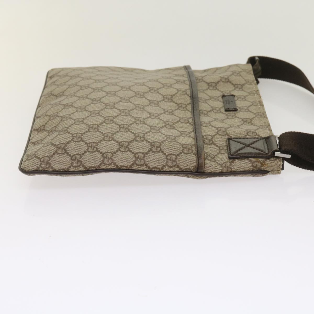 GUCCI GG Canvas Shoulder Bag PVC Beige 141626 Auth ac2721