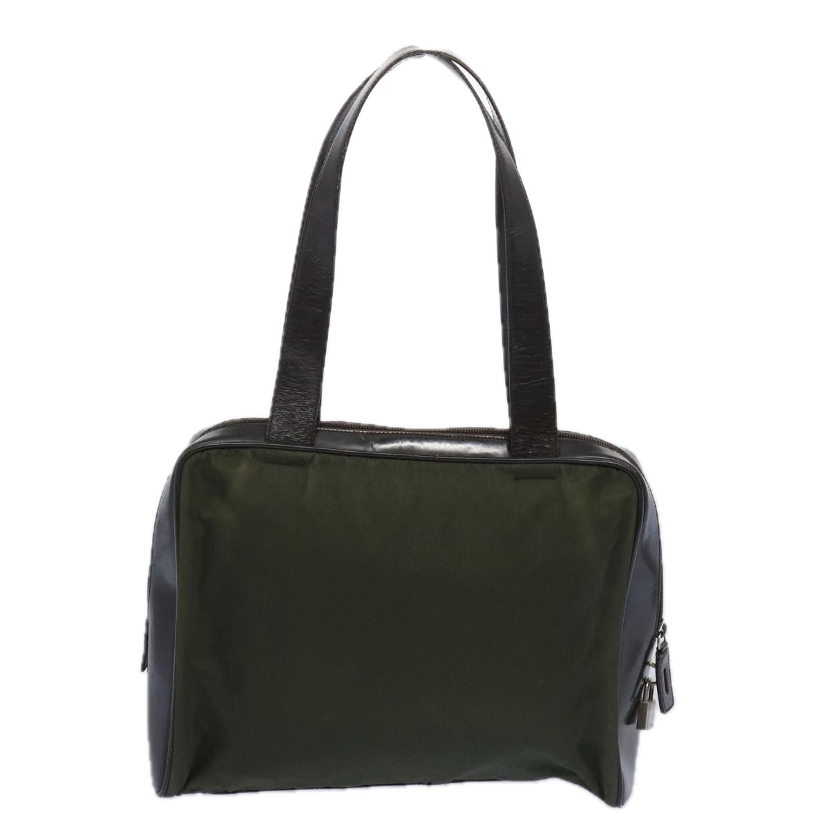 PRADA Tote Bag Nylon Green Auth ac2723