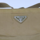 PRADA Shoulder Bag Nylon Beige Auth ac2724-18
