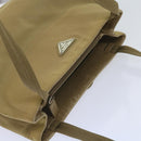 PRADA Shoulder Bag Nylon Beige Auth ac2724-6