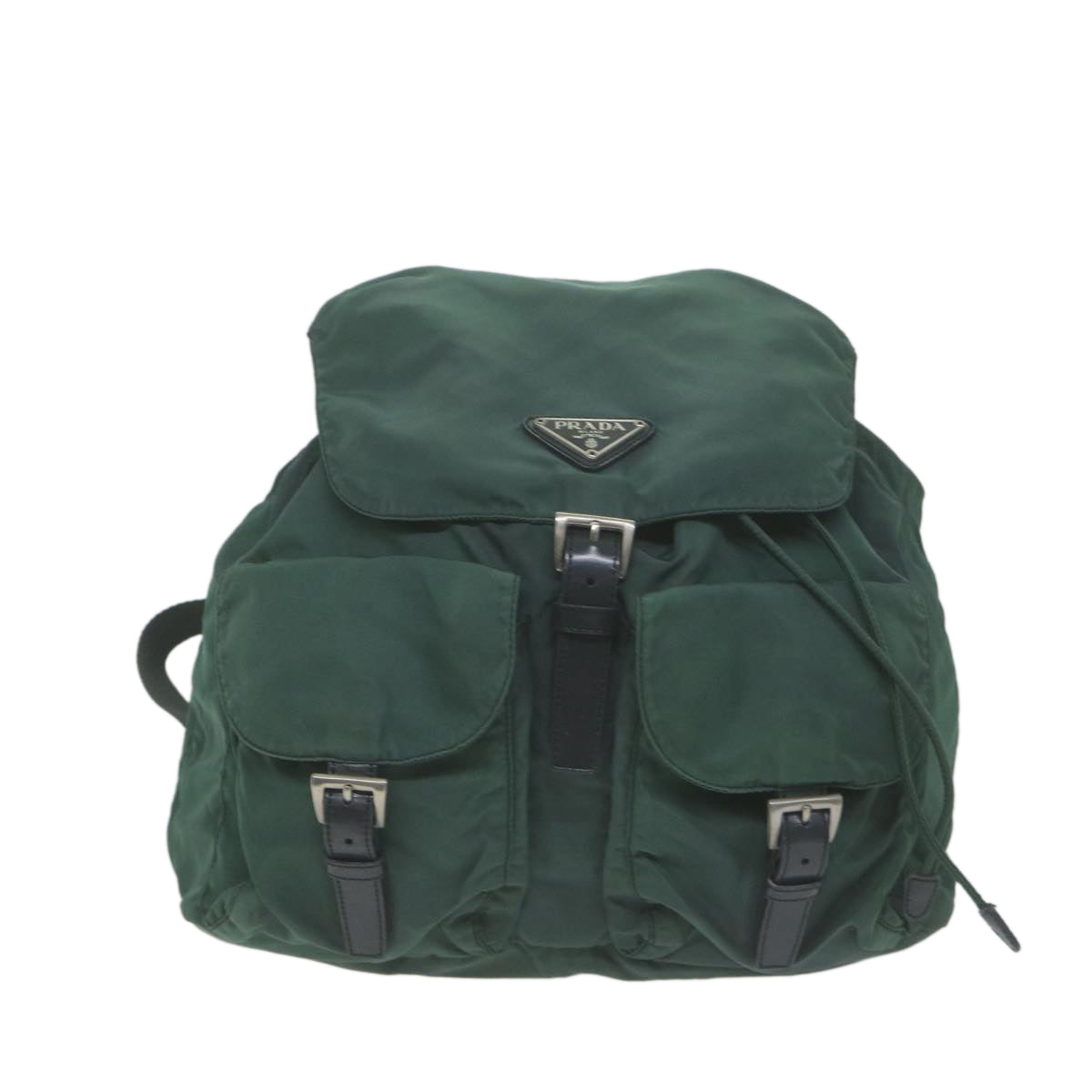 PRADA Backpack Nylon Green Auth ac2726 - 0