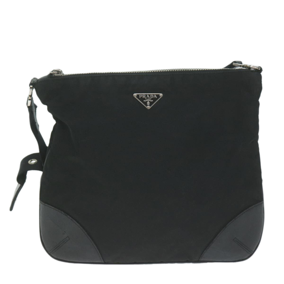 PRADA Shoulder Bag Nylon Black Auth ac2727