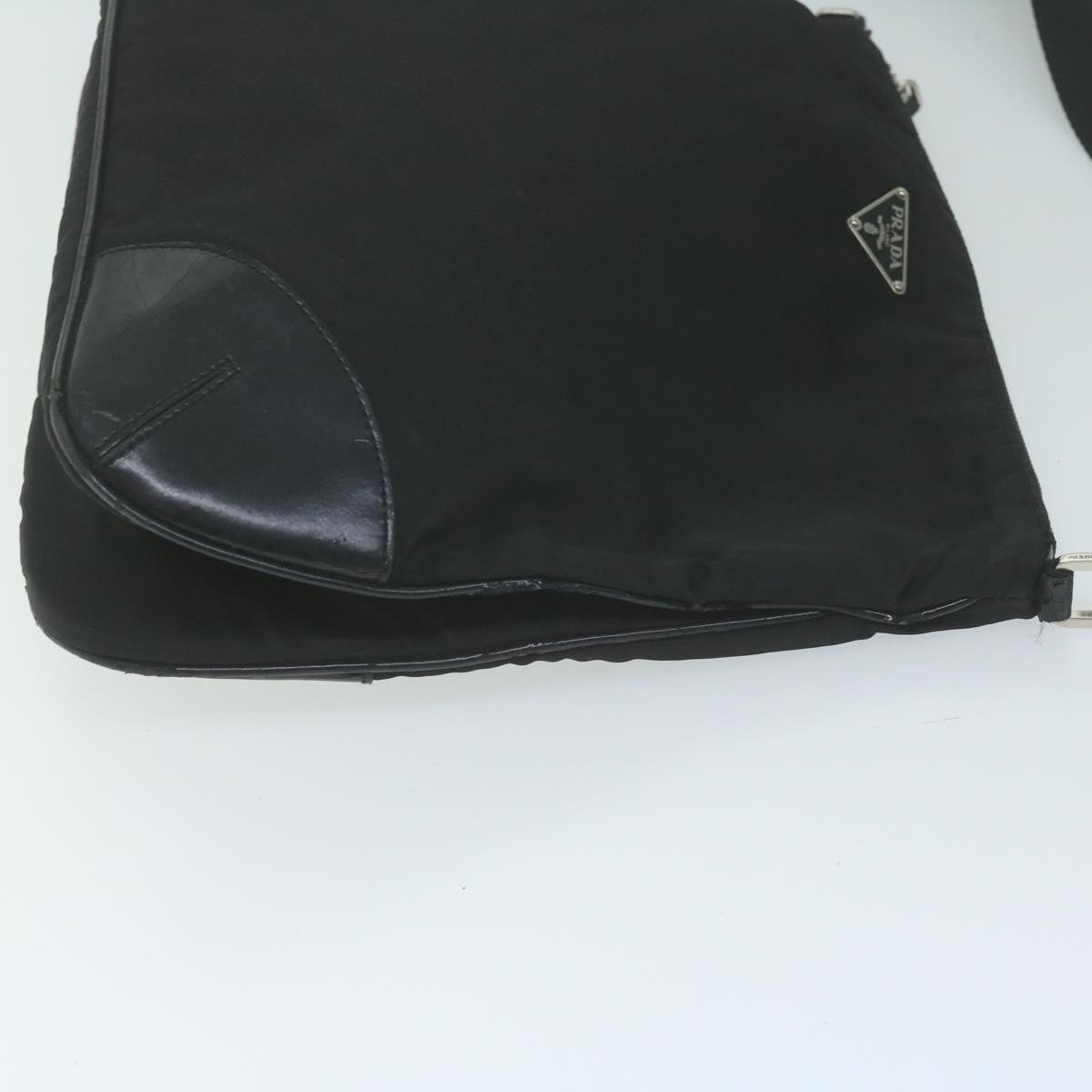 PRADA Shoulder Bag Nylon Black Auth ac2727