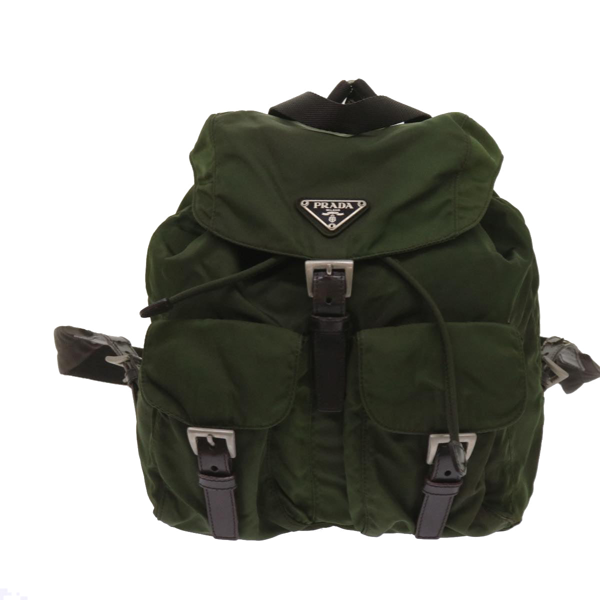 PRADA Backpack Nylon Green Auth ac2728