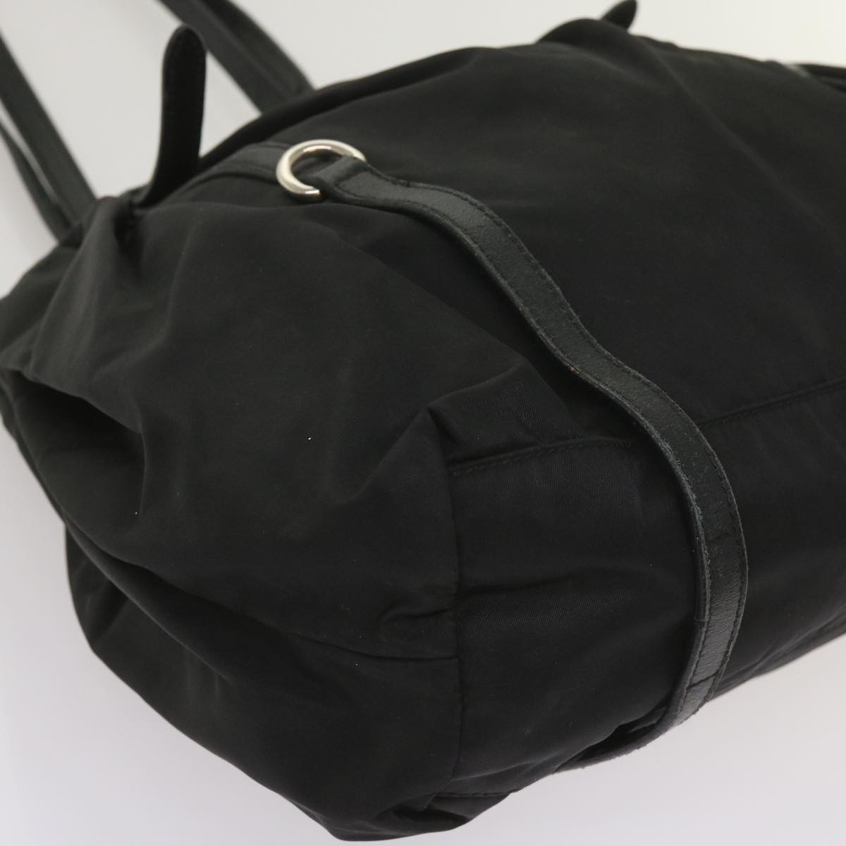 PRADA Shoulder Bag Nylon Black Auth ac2734