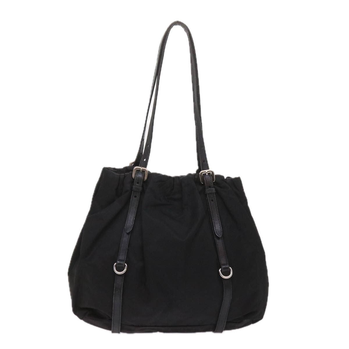 PRADA Shoulder Bag Nylon Black Auth ac2734 - 0