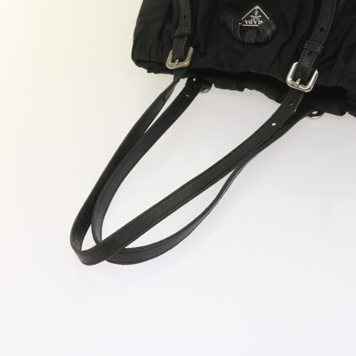 PRADA Shoulder Bag Nylon Black Auth ac2734