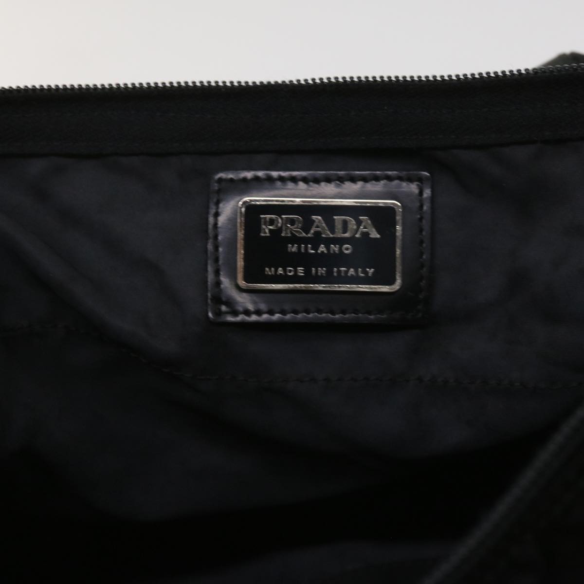 PRADA Boston Bag Nylon 2way Black Auth ac2736