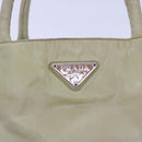 PRADA Hand Bag Nylon Beige Auth ac2748-17