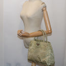 PRADA Hand Bag Nylon Beige Auth ac2748-25