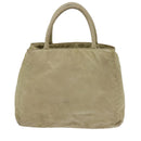 PRADA Hand Bag Nylon Beige Auth ac2748-3
