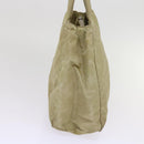 PRADA Hand Bag Nylon Beige Auth ac2748-4