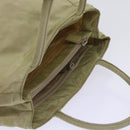 PRADA Hand Bag Nylon Beige Auth ac2748-7