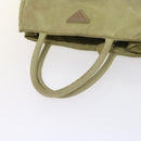 PRADA Hand Bag Nylon Beige Auth ac2748-8
