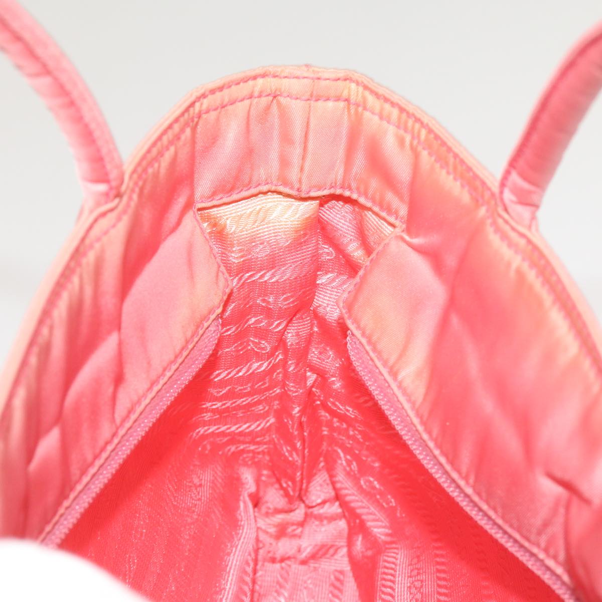 PRADA Hand Bag Nylon Pink Auth ac2749