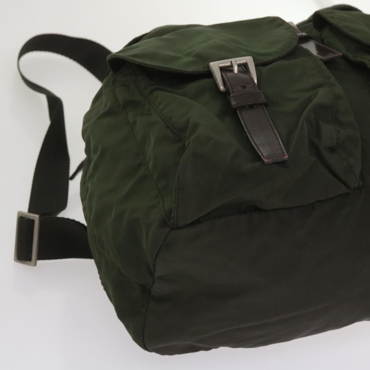 PRADA Backpack Nylon Green Auth ac2752