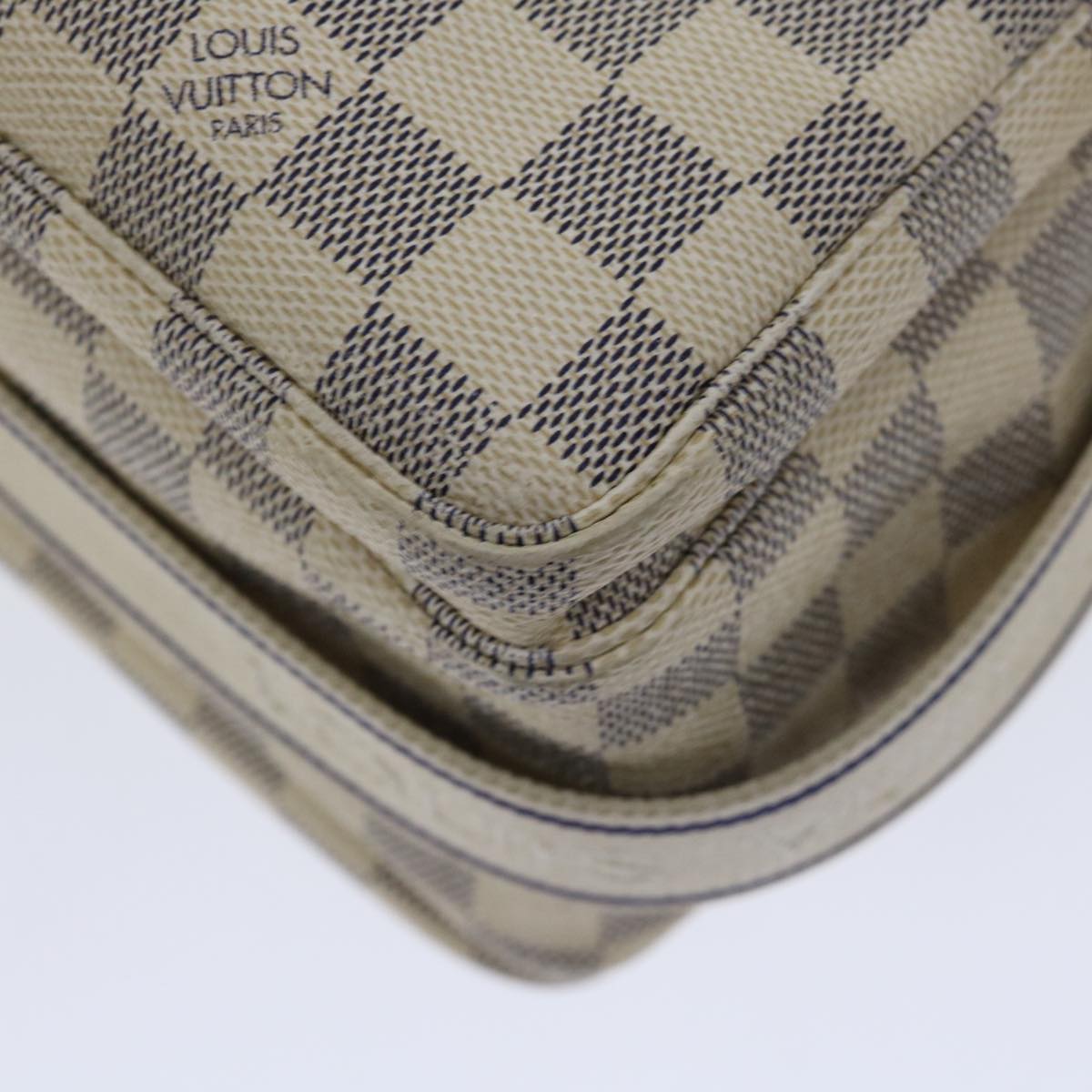 LOUIS VUITTON Damier Azur Naviglio Shoulder Bag N51189 LV Auth ac2753