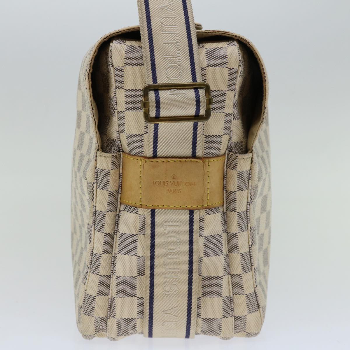 LOUIS VUITTON Damier Azur Naviglio Shoulder Bag N51189 LV Auth ac2753