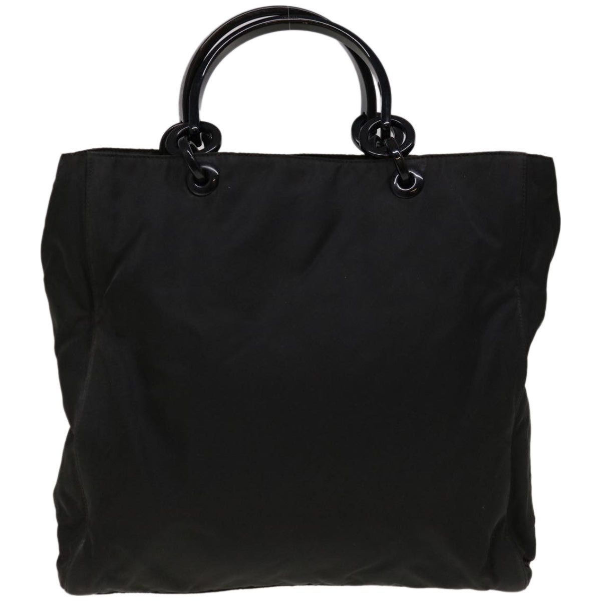 PRADA Hand Bag Nylon Black Auth ac2757