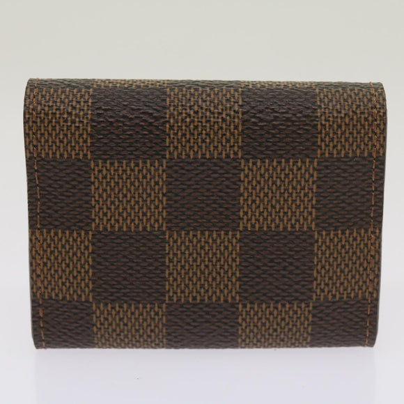 LOUIS VUITTON Damier Ebene Manschettenknöpfe Etui M30964 LV Auth ac2763V