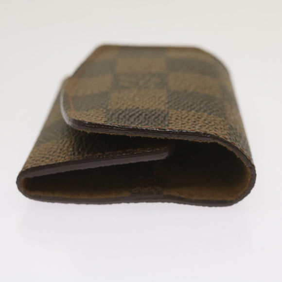 LOUIS VUITTON Damier Ebene Manschettenknöpfe Etui M30964 LV Auth ac2763V