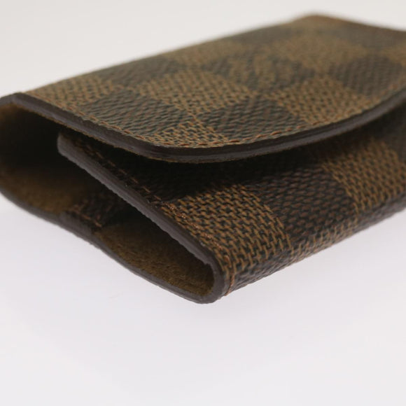 LOUIS VUITTON Damier Ebene Manschettenknöpfe Etui M30964 LV Auth ac2763V