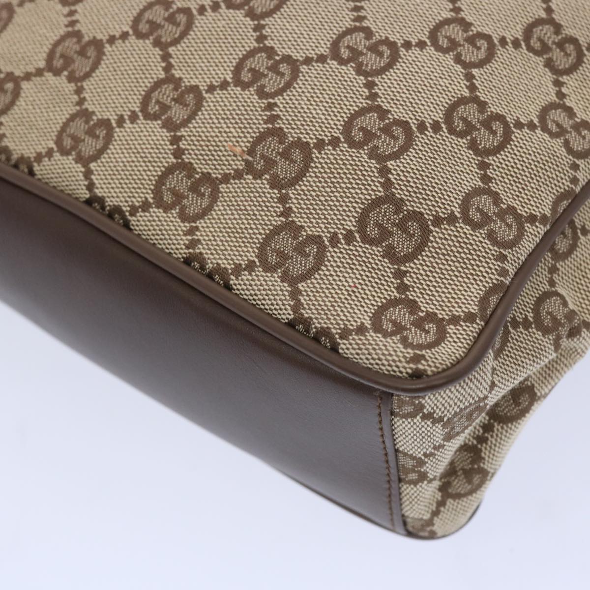 GUCCI GG Canvas Shoulder Bag Beige 019 0537 2123 Auth ac2769