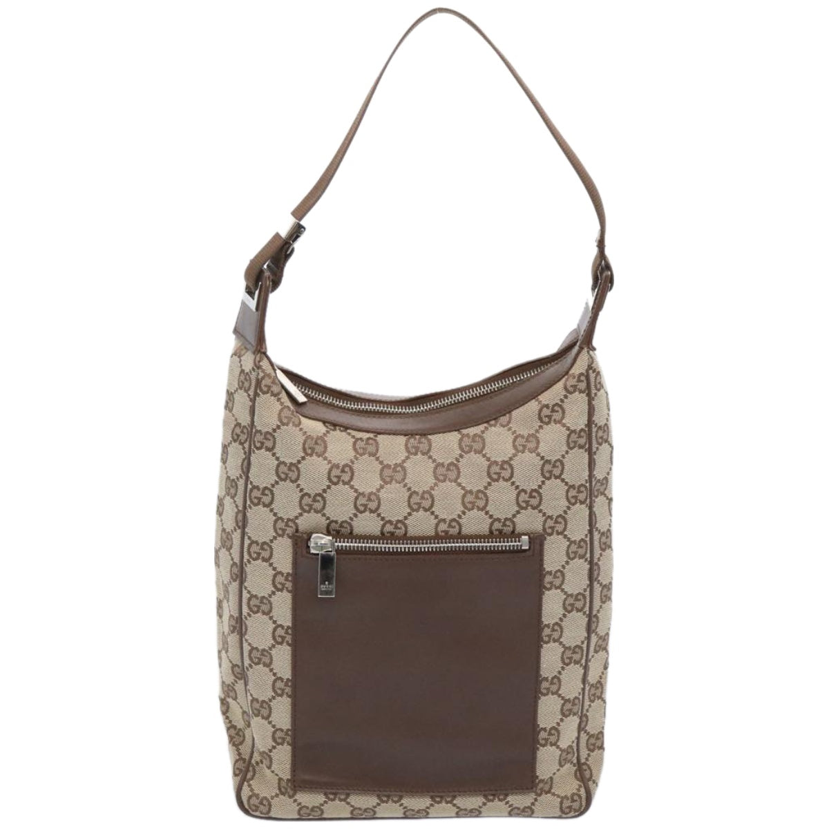 GUCCI GG Canvas Shoulder Bag Beige 019 0537 2123 Auth ac2769