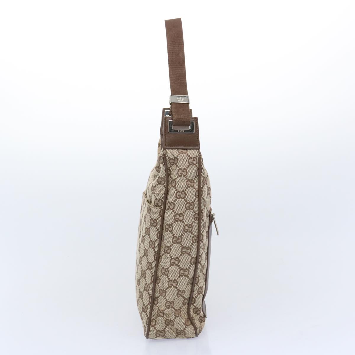 GUCCI GG Canvas Shoulder Bag Beige 019 0537 2123 Auth ac2769