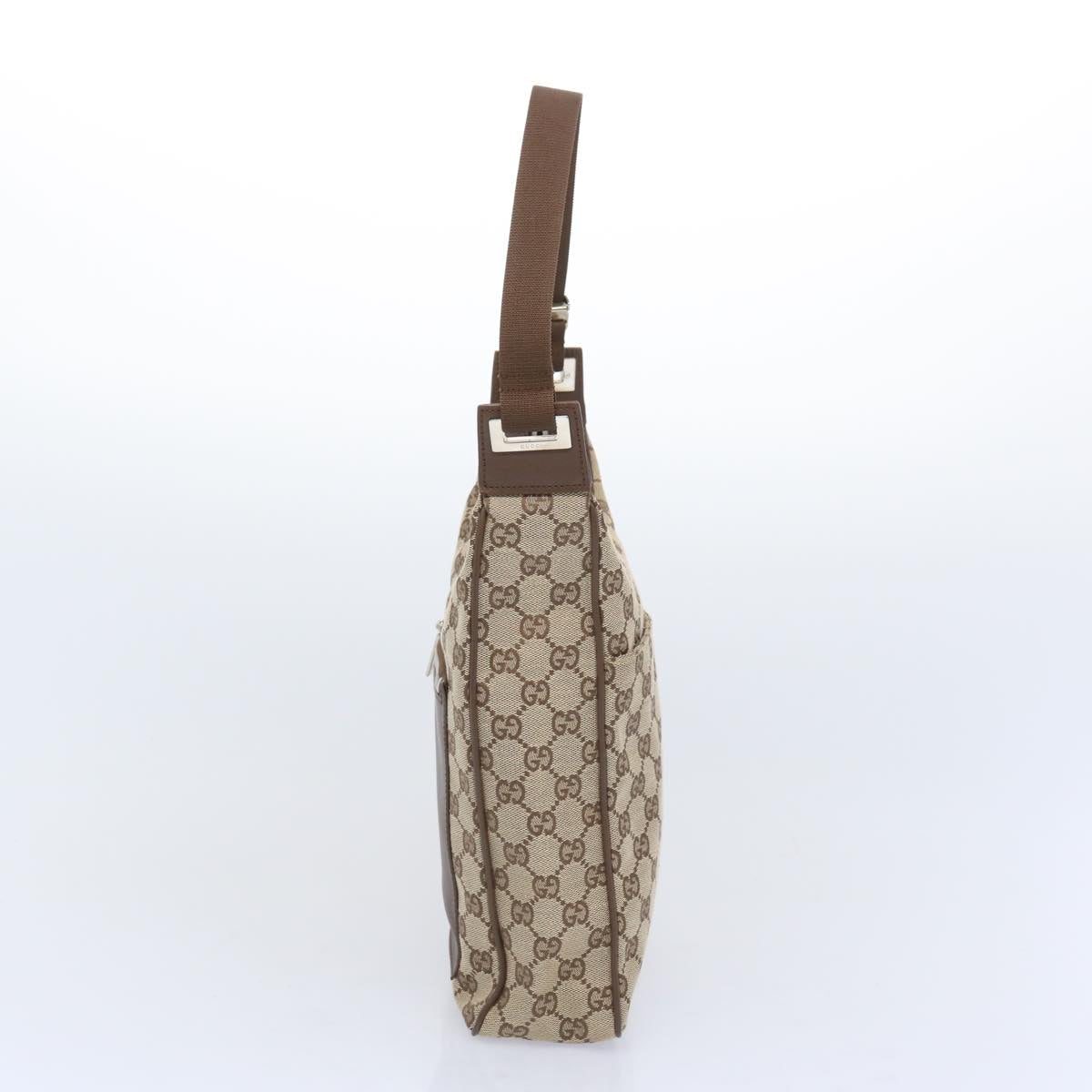 GUCCI GG Canvas Shoulder Bag Beige 019 0537 2123 Auth ac2769