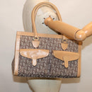 Christian Dior Trotter Canvas Hand Bag Beige Auth ac2771-25
