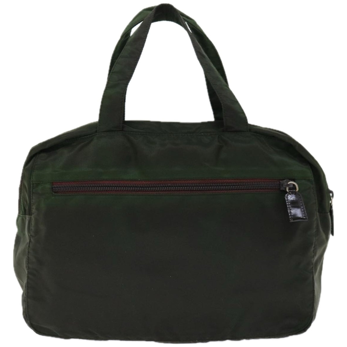 PRADA Hand Bag Nylon Green Auth ac2782 - 0