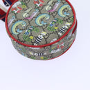 GUCCI GG Supreme Sherry Line Pouch PVC Leather Beige Red 502330 Auth ac2786V-14