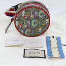GUCCI GG Supreme Sherry Line Pouch PVC Leather Beige Red 502330 Auth ac2786V-12