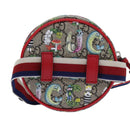 GUCCI GG Supreme Sherry Line Pouch PVC Leather Beige Red 502330 Auth ac2786V-2