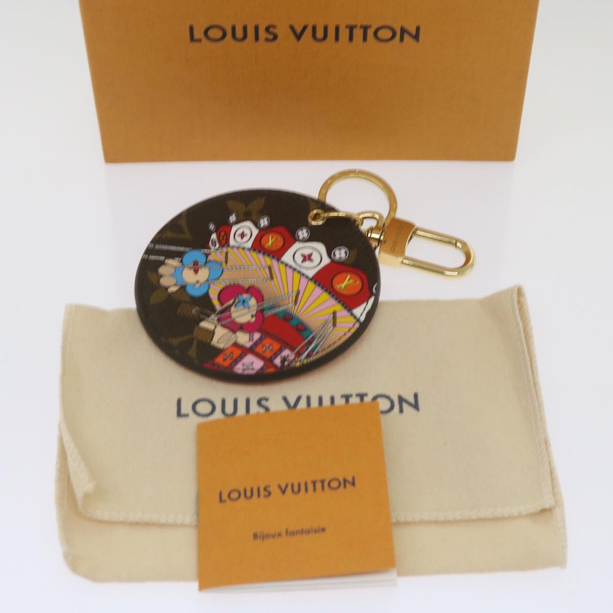 LOUIS VUITTON Monogram Porte Cles Illustre Key Holder M69858 LV Auth ac2788