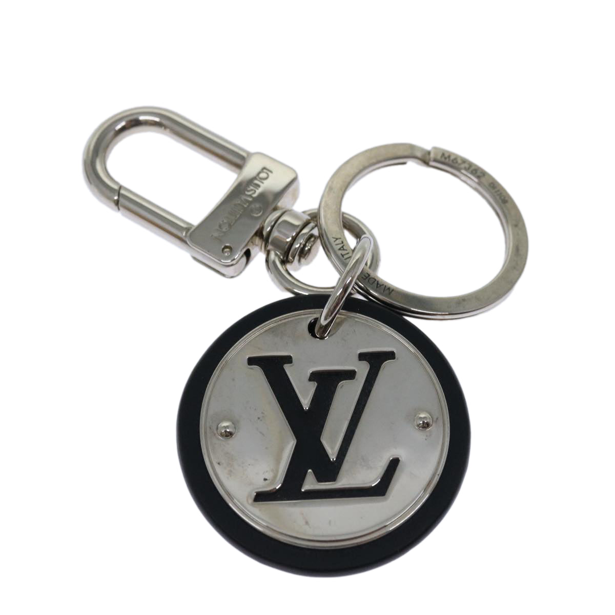 LOUIS VUITTON LV Circle Key Holder Metal Silver M67362 LV Auth ac2789 - 0