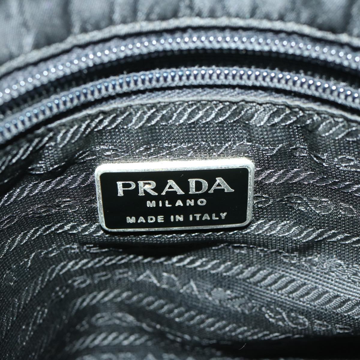 PRADA Shoulder Bag Nylon Black Auth ac2806