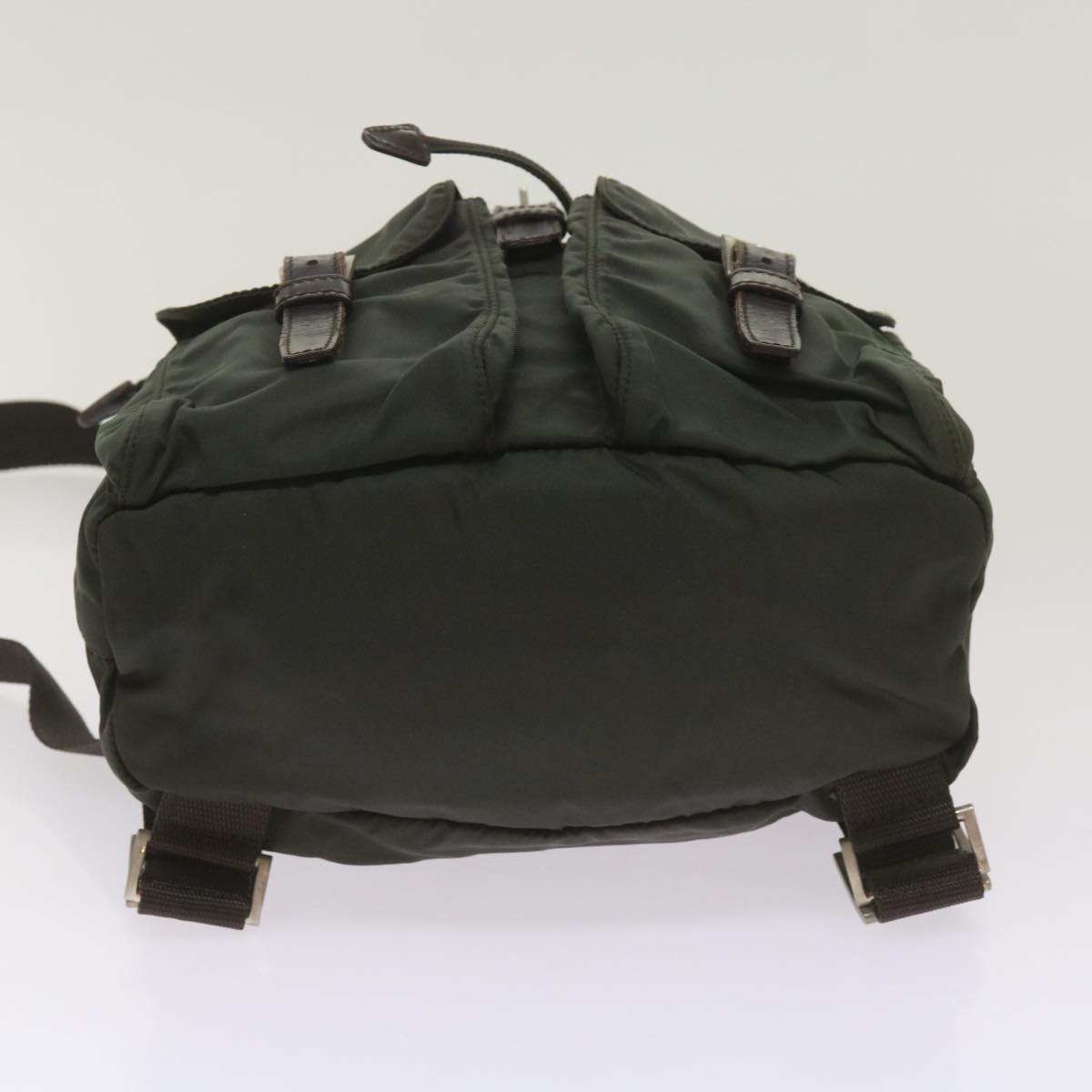 PRADA Backpack Nylon Green Auth ac2808