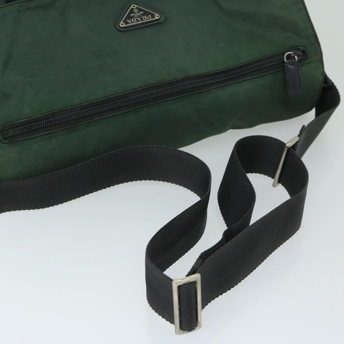 PRADA Shoulder Bag Nylon Green Auth ac2813