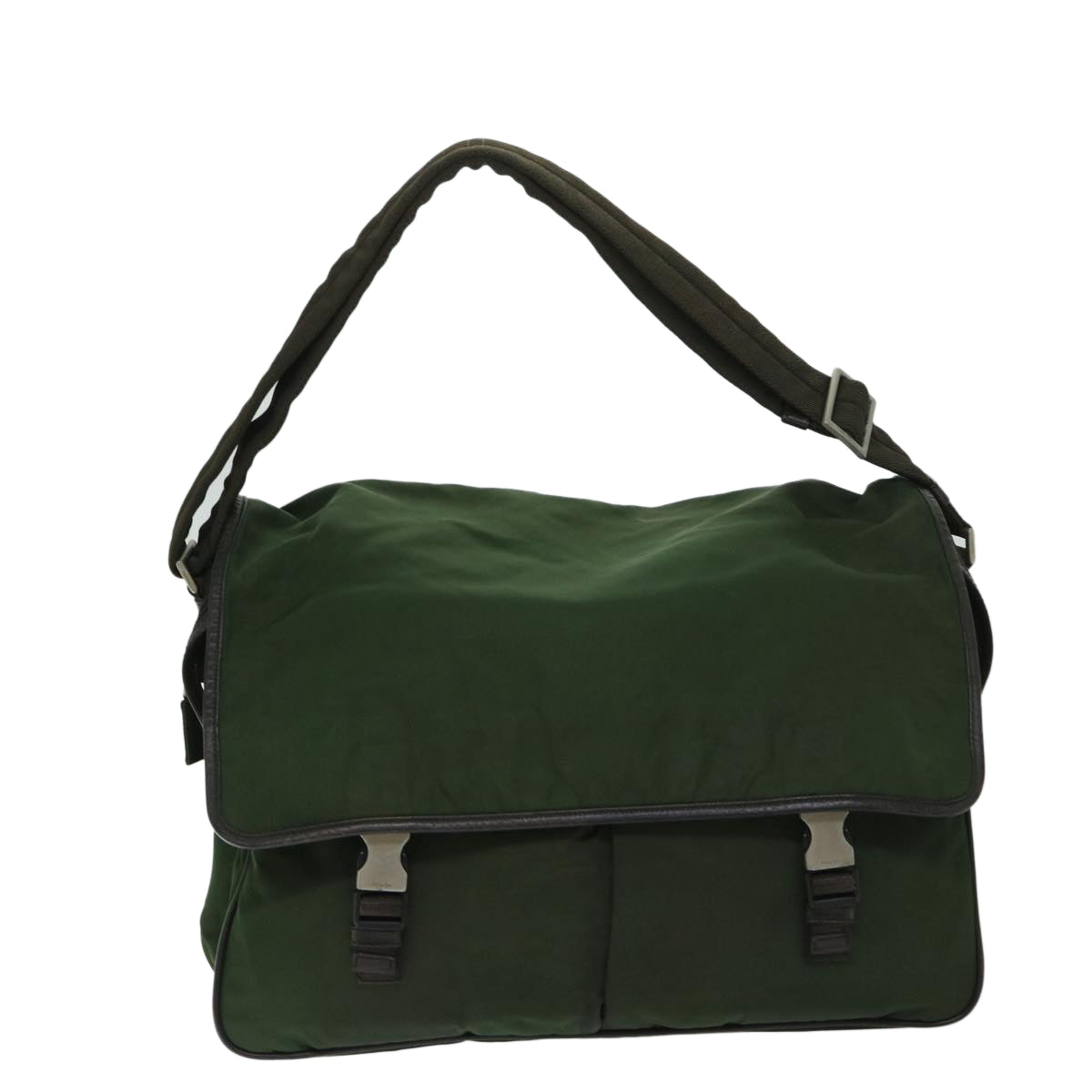 PRADA Shoulder Bag Nylon Green Auth ac2814