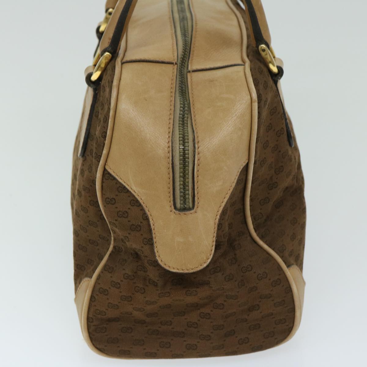 GUCCI Micro GG Canvas Hand Bag Brown 14 02 3593 Auth ac2815