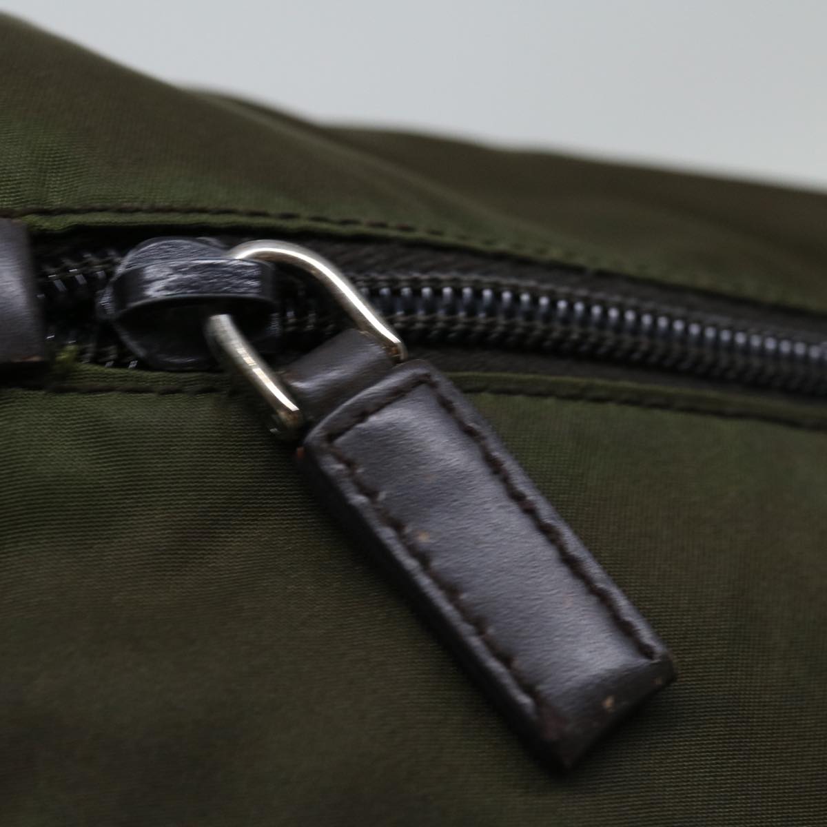 PRADA Shoulder Bag Nylon Khaki Auth ac2817