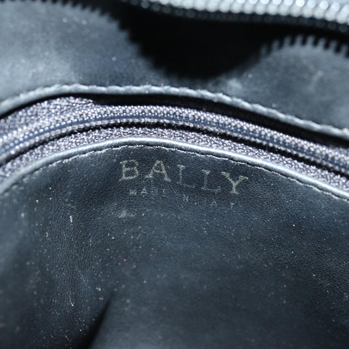 BALLY Quilted Chain Shoulder Bag Leather Black Auth ac2821