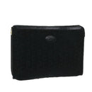 CELINE C Macadam Canvas Clutch Bag Black Auth ac2823-1