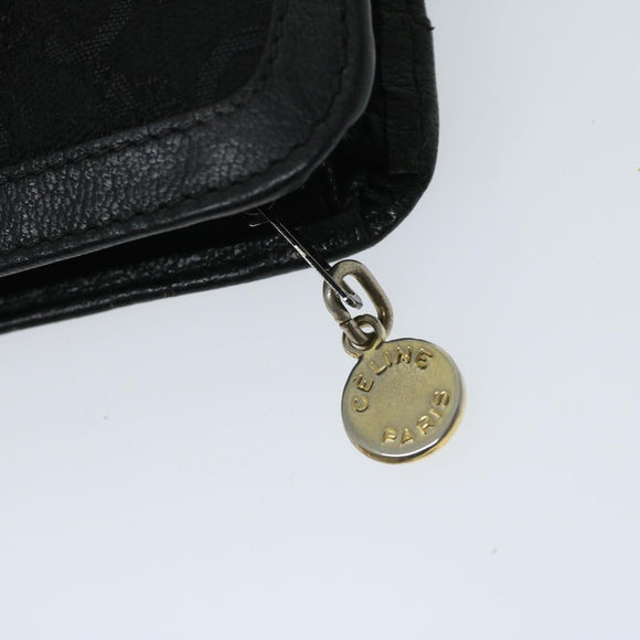 CELINE C Macadam Canvas Clutch Bag Black Auth ac2823